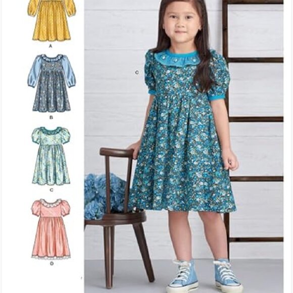 Simplicity 9503 Girls Retro Style Dresses Pattern Sizes 3-8 - Picture 2 of 3